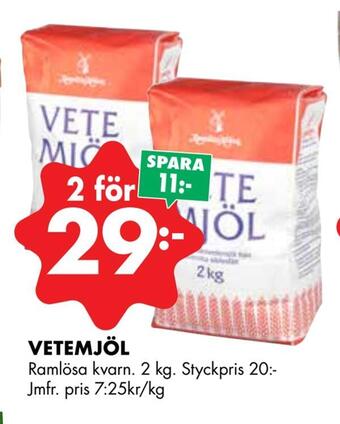 ÖoB Vetemjöl erbjuda