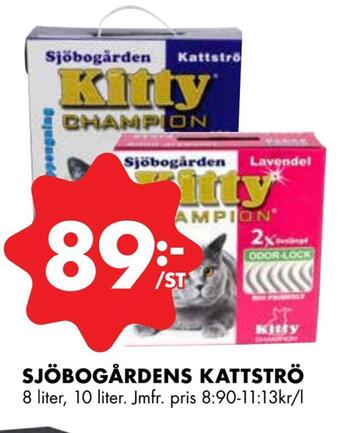 ÖoB Sjöbogårdens kattströ erbjuda