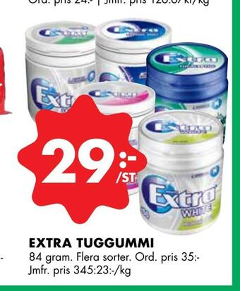 ÖoB Extra tuggummi erbjuda