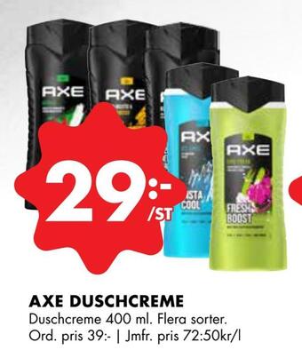 ÖoB Axe duschcreme erbjuda