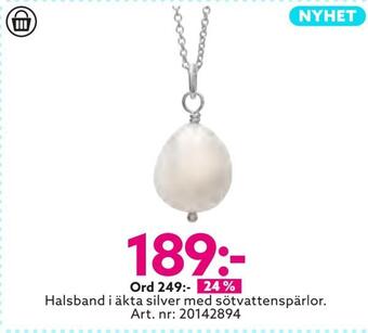 Albrekts Guld Halsband i äkta silver erbjuda