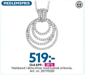 Albrekts Guld Halsband i äkta silver erbjuda