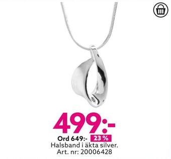 Albrekts Guld Halsband i äkta silver erbjuda