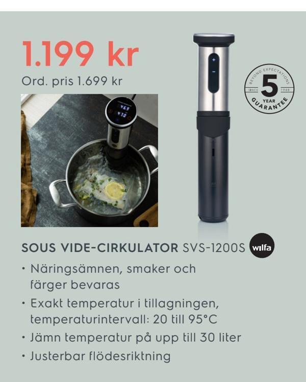Sous videcirkulator svs1200s erbjudande hos Electrolux Home