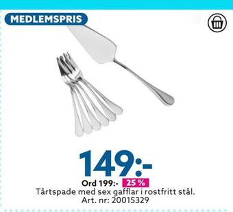 Tårtspade med sex gafflar i rostfritt stål