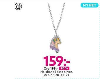 Albrekts Guld Halsband i äkta silver erbjuda