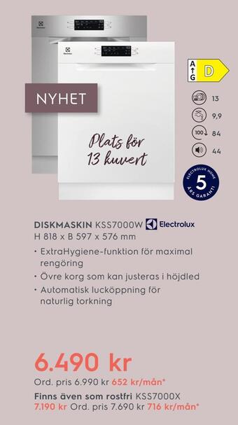 Electrolux Home Diskmaskin erbjuda