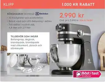 Electrolux Home Köksmaskin ekm5540 erbjuda