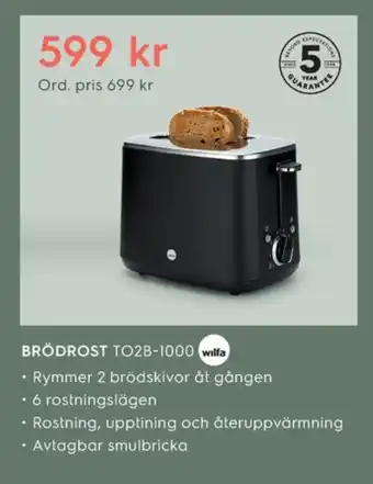 Electrolux Home Wilfa brödrost erbjuda