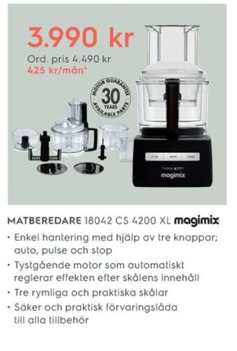 Electrolux Home Magimix matberedare erbjuda