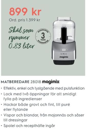 Electrolux Home Magimix matberedare erbjuda