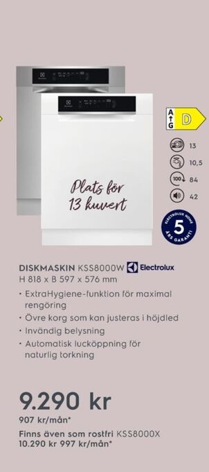 Electrolux Home Electrolux diskmaskin erbjuda