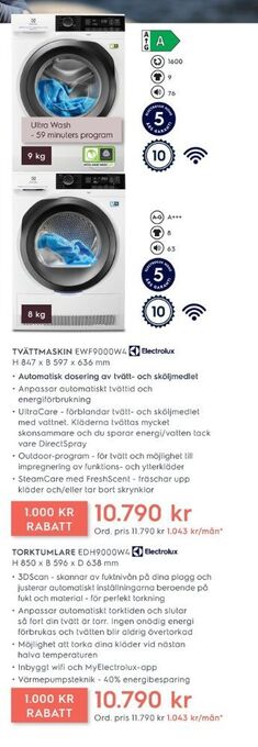 Electrolux Home Electrolux tvättmaskin erbjuda
