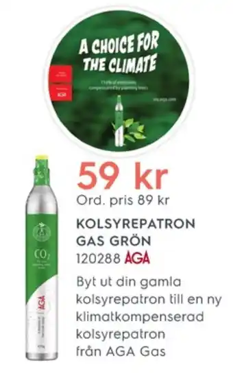 Electrolux Home Aga kolsyrepatron erbjuda