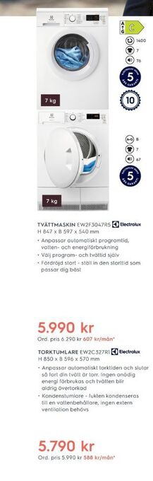 Electrolux Home Electrolux tvättmaskin erbjuda