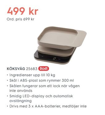 Electrolux Home Rosti köksvåg erbjuda