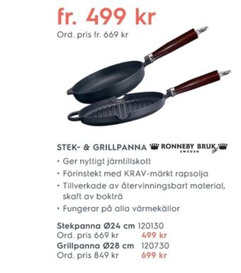 Electrolux Home Ronneby bruk stekpanna erbjuda