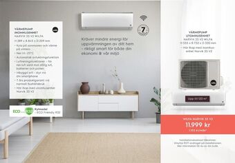 Electrolux Home Wilfa luftvärmepump erbjuda