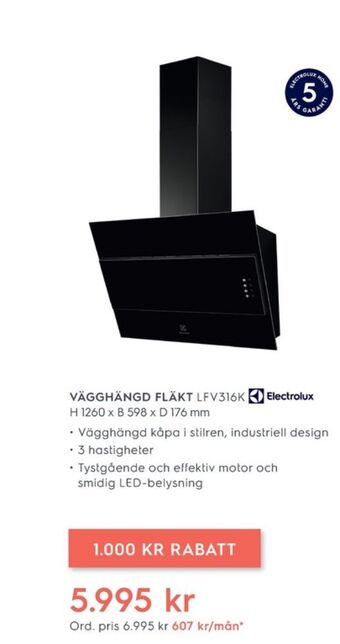 Electrolux Home Electrolux köksfläkt erbjuda