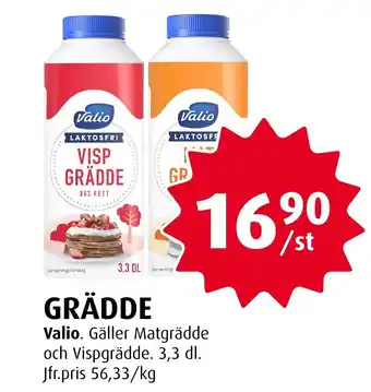 Valio Grädde 3,3dl.