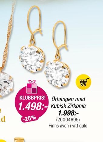 Guldfynd Örhängen med kubisk zirkonia erbjuda