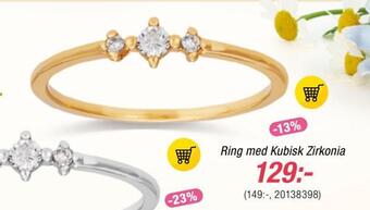 Guldfynd Ring med kubisk zirkonia erbjuda