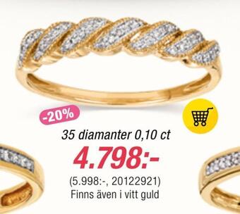 Guldfynd 35 diamanter 0,10 ct erbjuda