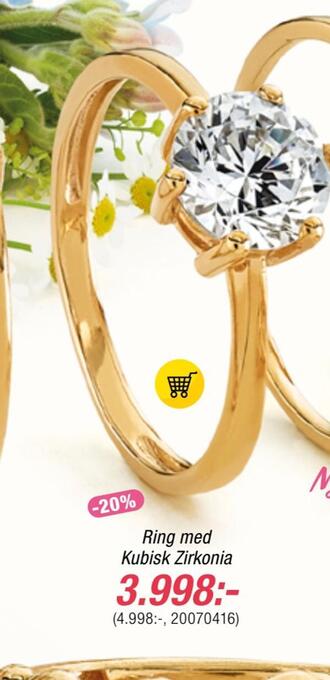 Ring med kubisk zirkonia