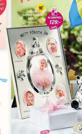 Guldfynd Fotoram i putsfritt nysilver erbjuda