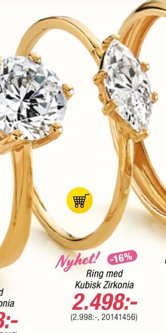 Ring med kubisk zirkonia