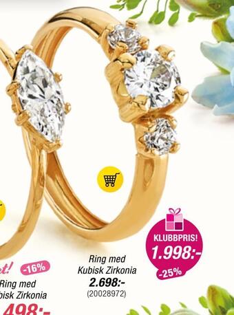 Guldfynd Ring med kubisk zirkonia erbjuda