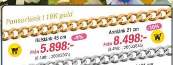 Guldfynd Pansarlänk i 18k guld erbjuda