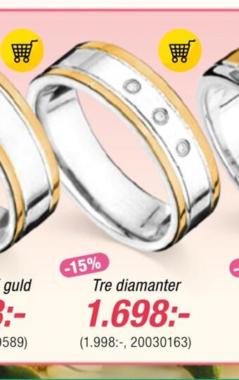 Guldfynd Tre diamanter erbjuda