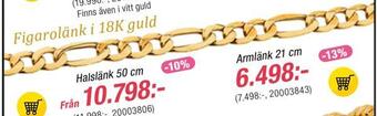Guldfynd Figarolänk i 18k guld erbjuda