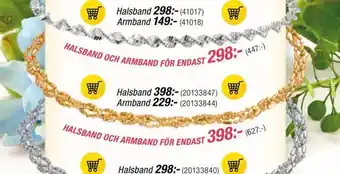 Guldfynd Halsband och armband erbjuda