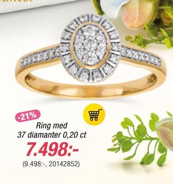 Guldfynd Ring med 37 diamanter 0,20 ct erbjuda