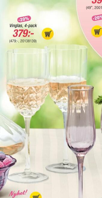 Guldfynd Vinglas, 4-pack erbjuda