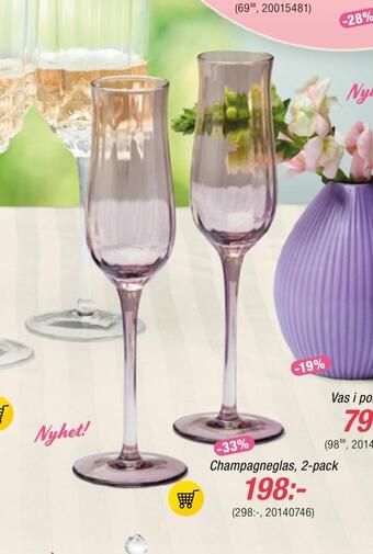 Champagneglas, 2-pack