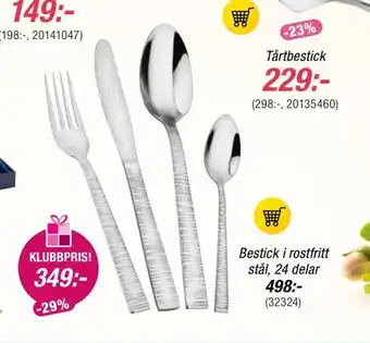 Bestick i rostfritt stål, 24 delar