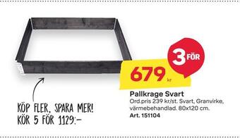 Byggmax Pallkrage svart erbjuda