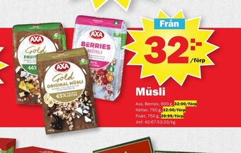 Pekås Müsli erbjuda