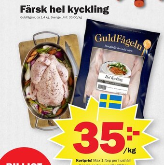 Pekås Färsk hel kyckling erbjuda