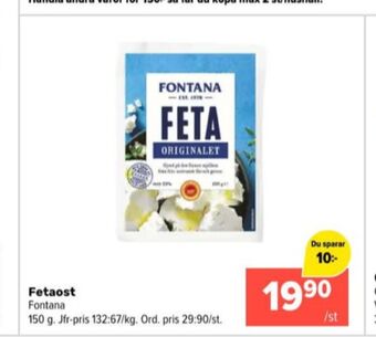 Coop Extra Fontana fetaost erbjuda