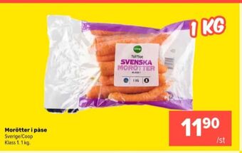 Coop Extra Coop morötter erbjuda