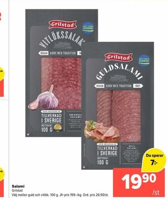 Coop Extra Grilstad salami erbjuda