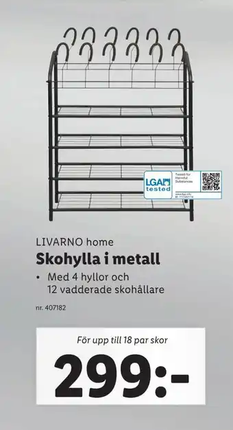 Lidl Skohylla i metall erbjuda