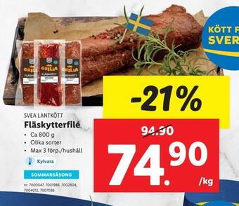 Lidl Fläskytterfilé erbjuda