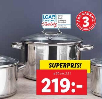 Lidl Kastrull i rostfritt stål erbjuda