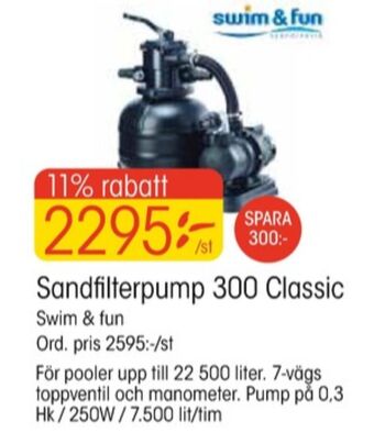 EKO Swim & fun sandfilterpump erbjuda
