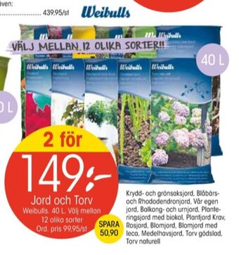 EKO Weibull plantjord erbjuda